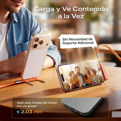 Cable 1.5m 240W Tipo C a Tipo C + Soporte
