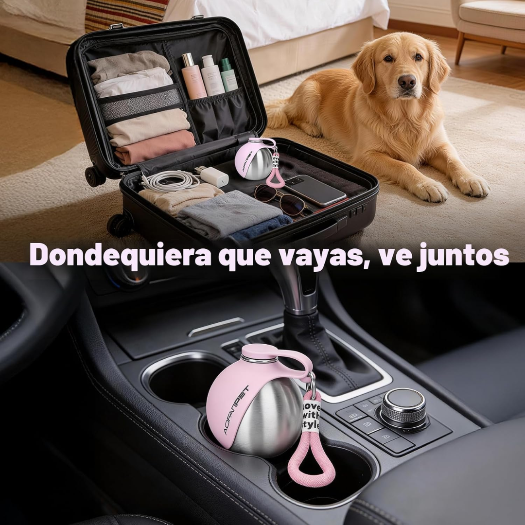 Botella de Agua para Perros 2 en 1 / 280 ml